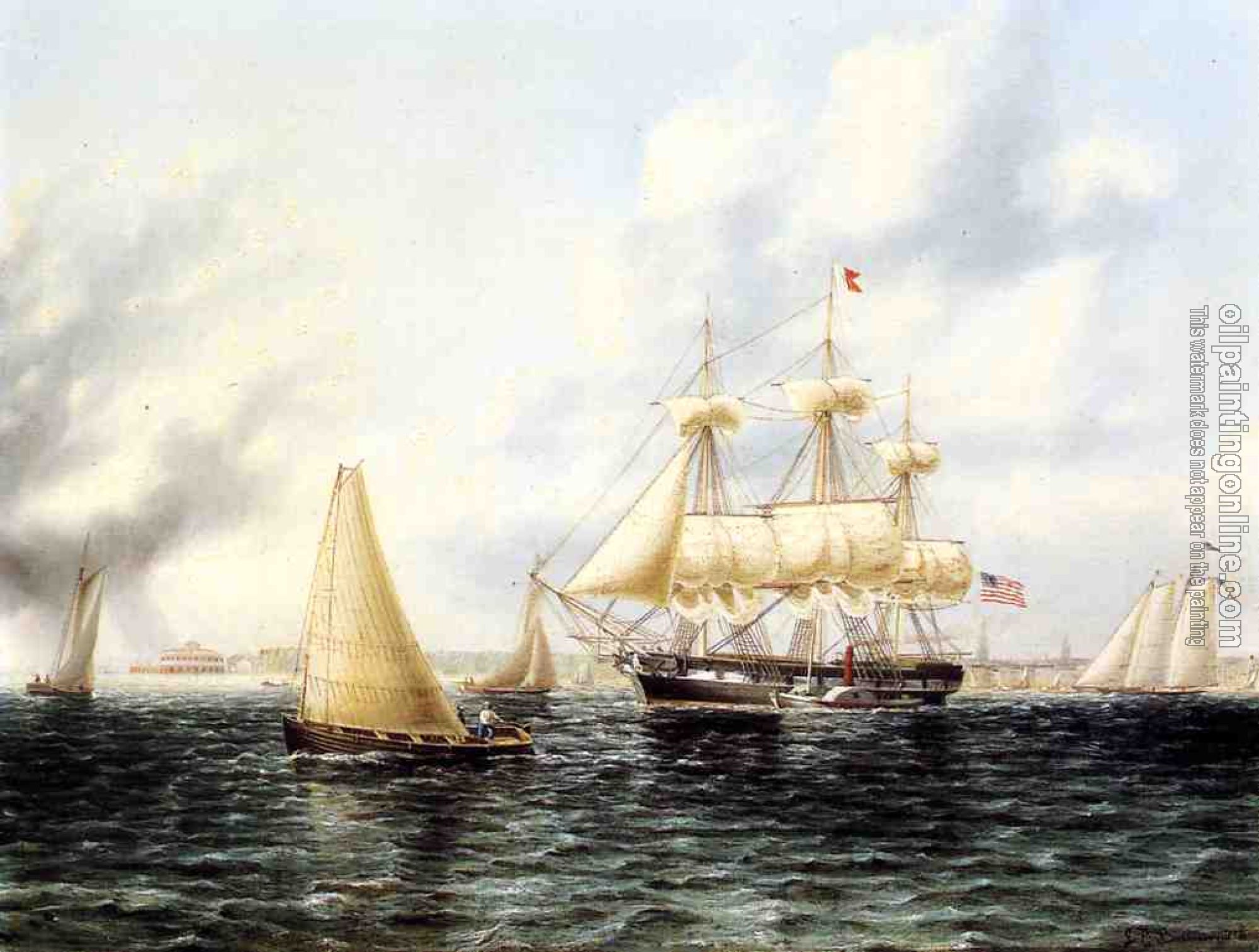 James E Buttersworth - New York Harbor